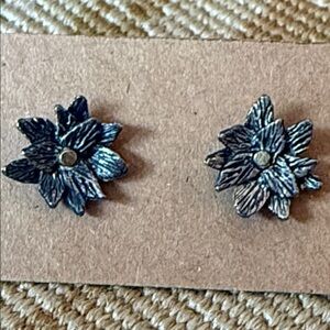 Floral Bronze Colored Earrings
